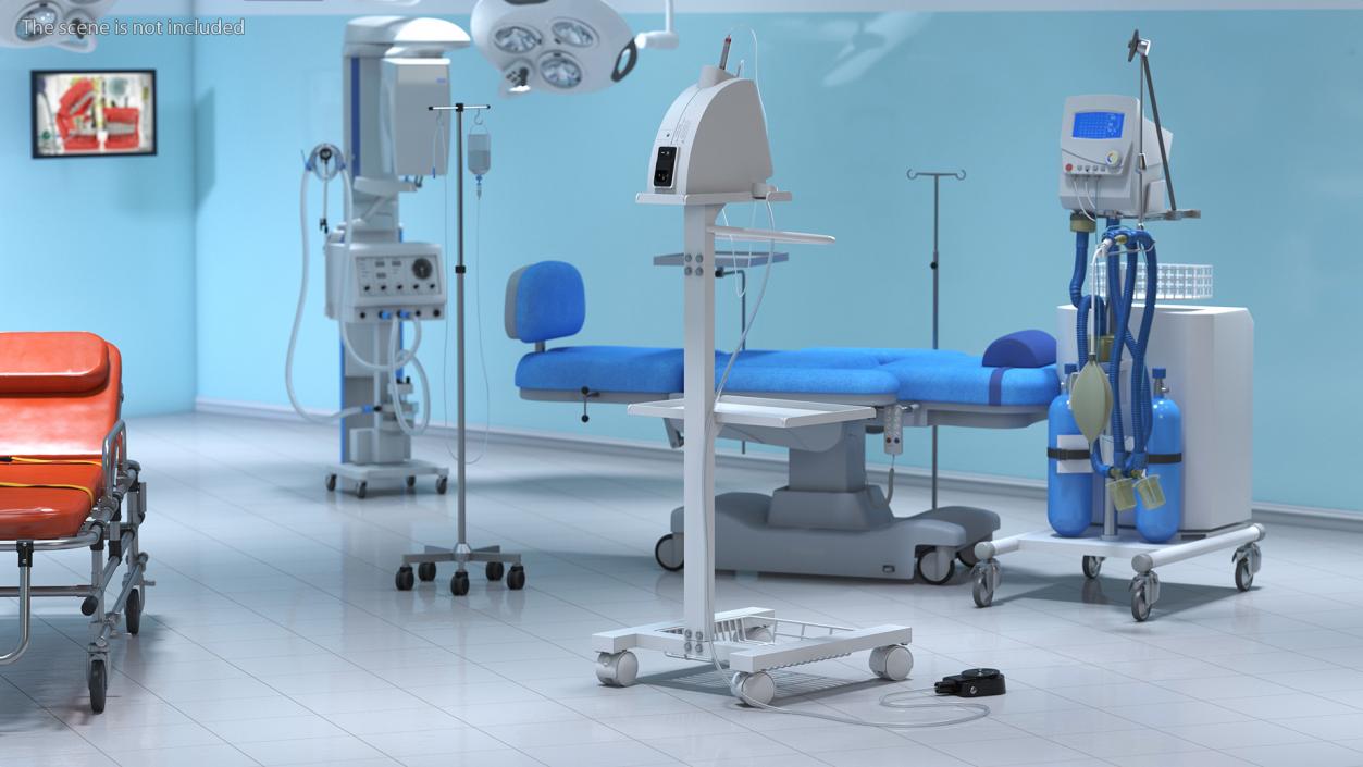 Dental Anesthesia System on Cart 3D