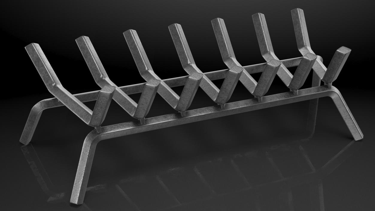 Cast Iron Fireplace Log Grate 3D model