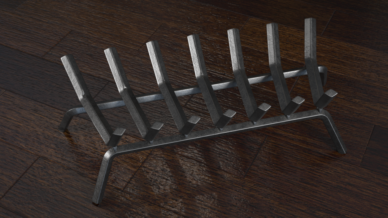 Cast Iron Fireplace Log Grate 3D model