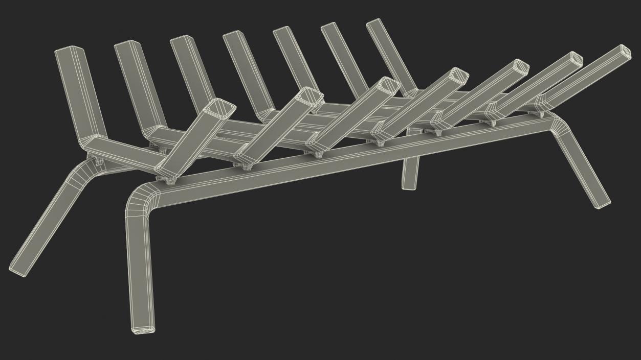 Cast Iron Fireplace Log Grate 3D model