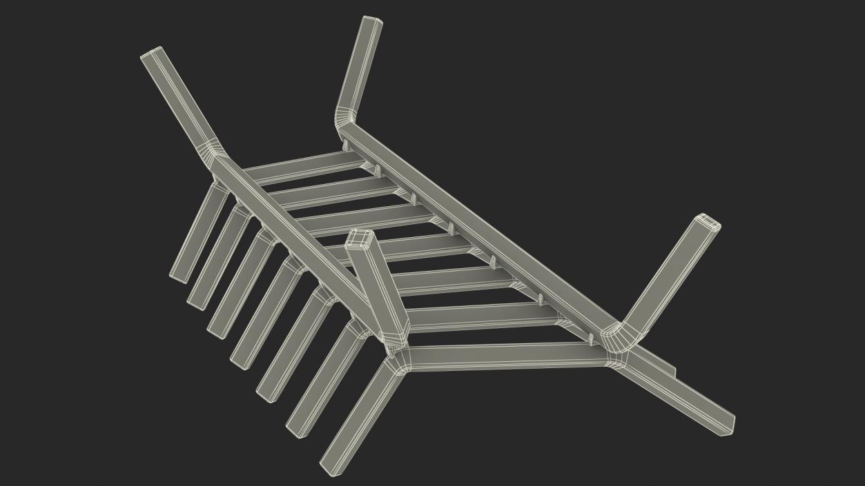 Cast Iron Fireplace Log Grate 3D model