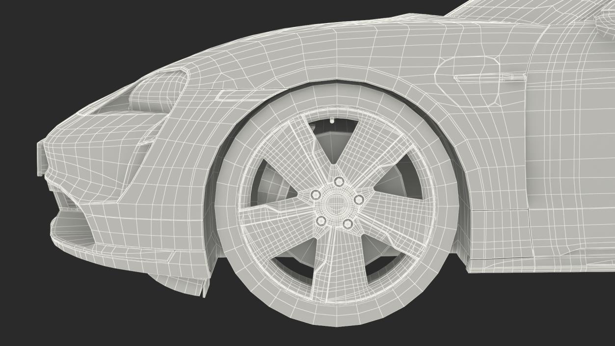 Porsche Taycan Turbo S 2020 Rigged 3D model