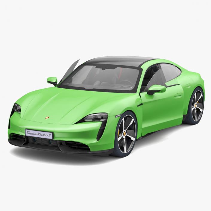 Porsche Taycan Turbo S 2020 Rigged 3D model