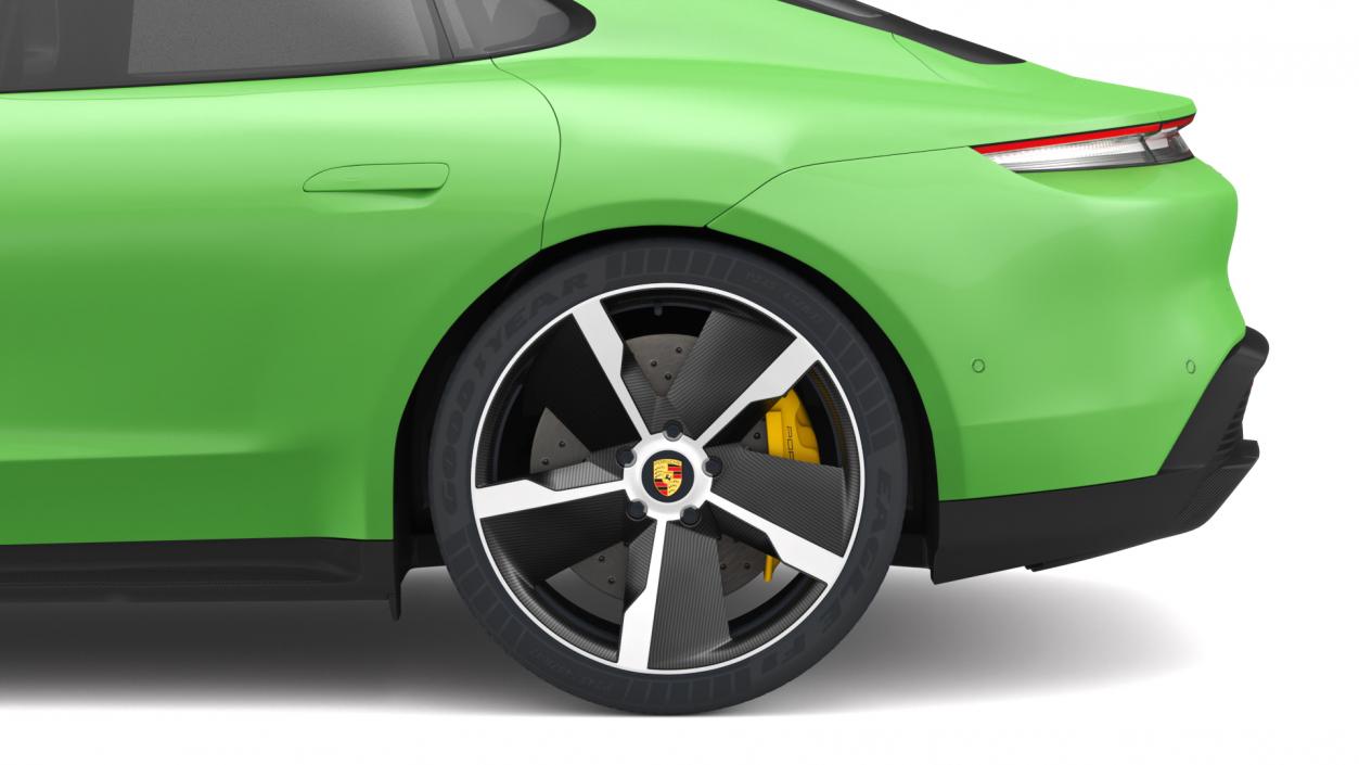 Porsche Taycan Turbo S 2020 Rigged 3D model