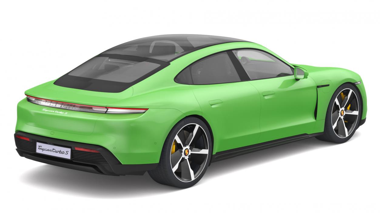 Porsche Taycan Turbo S 2020 Rigged 3D model