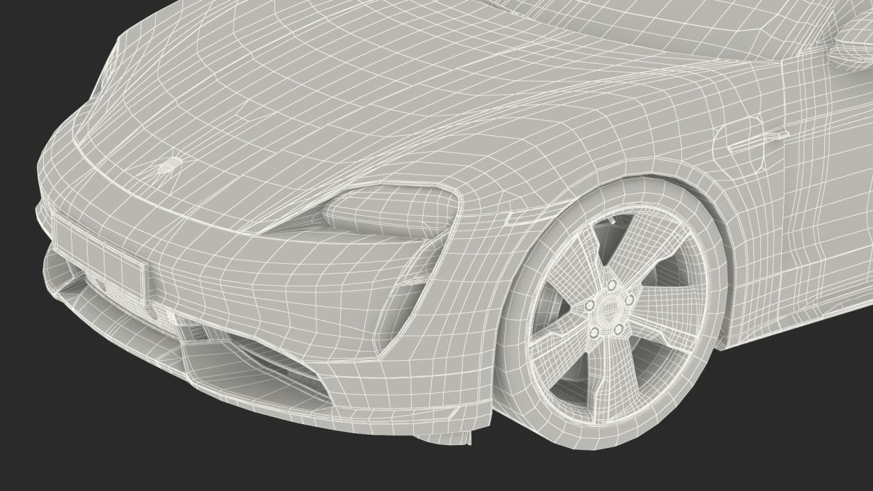 Porsche Taycan Turbo S 2020 Rigged 3D model