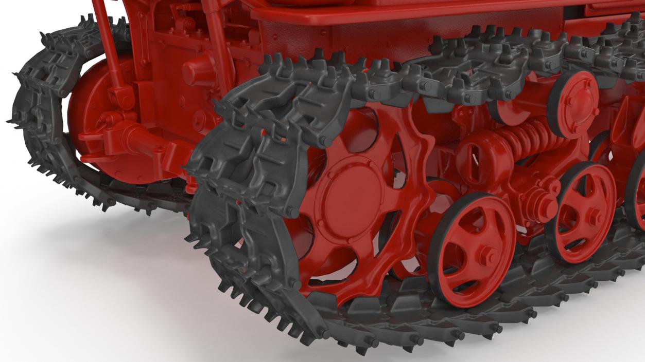 Soviet Crawler Tractor DT54 Rigged 3D model