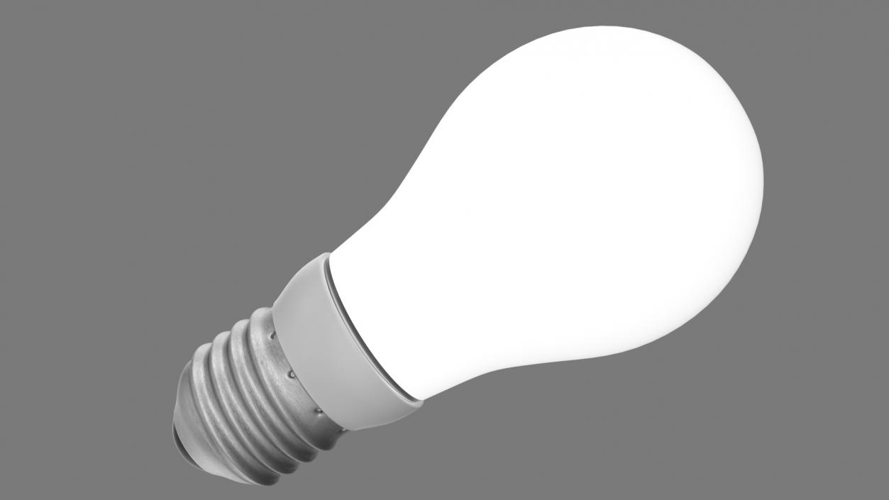 3D model Energy Saving LED Light Bulb Illuminated