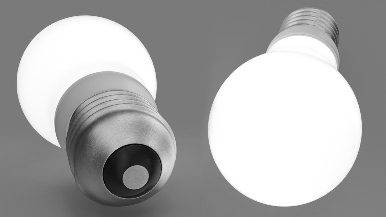 3D model Energy Saving LED Light Bulb Illuminated