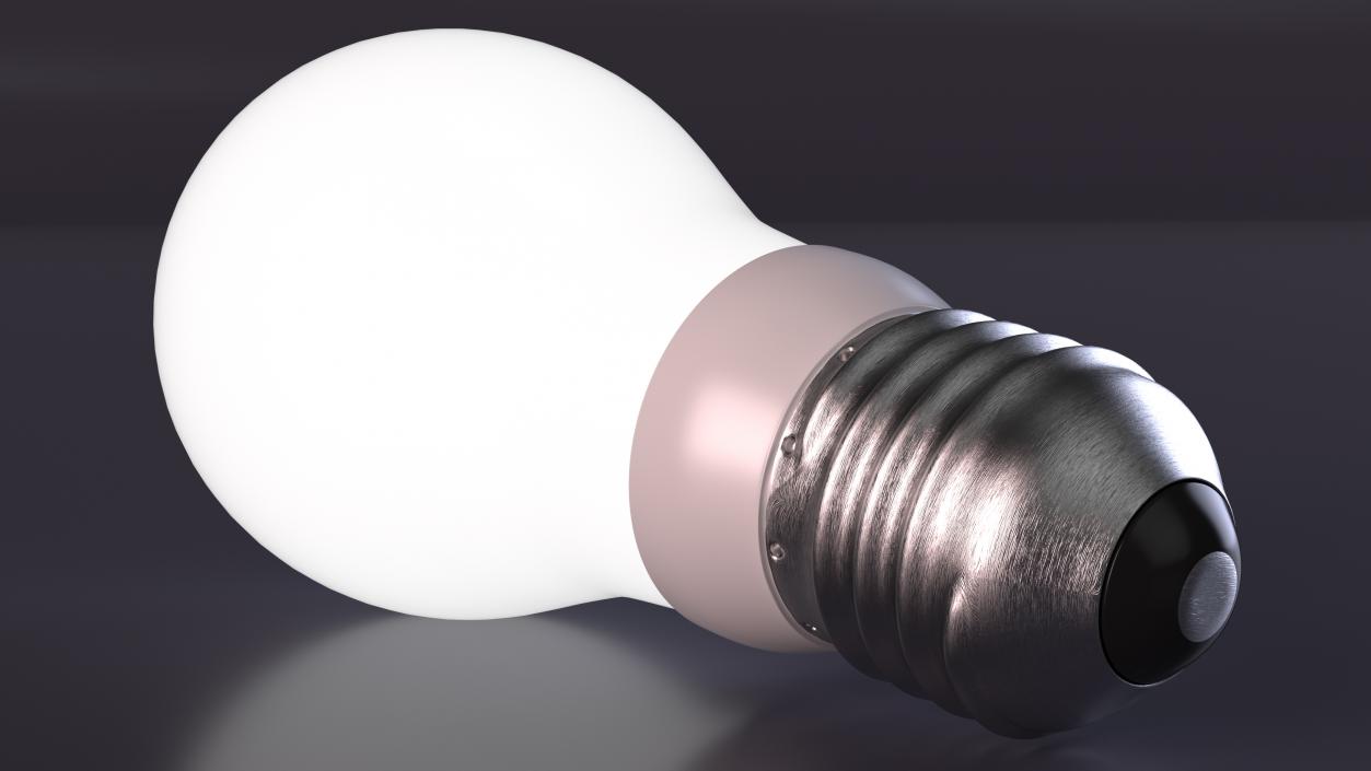 3D model Energy Saving LED Light Bulb Illuminated