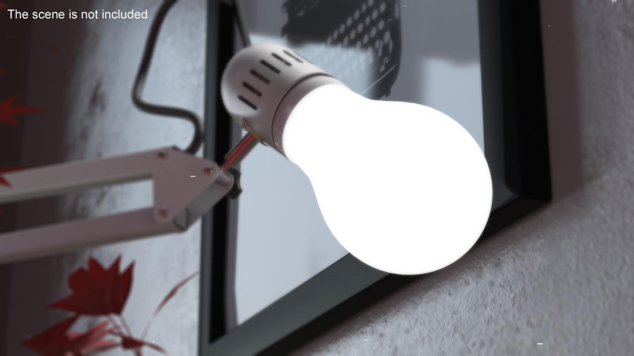 3D model Energy Saving LED Light Bulb Illuminated