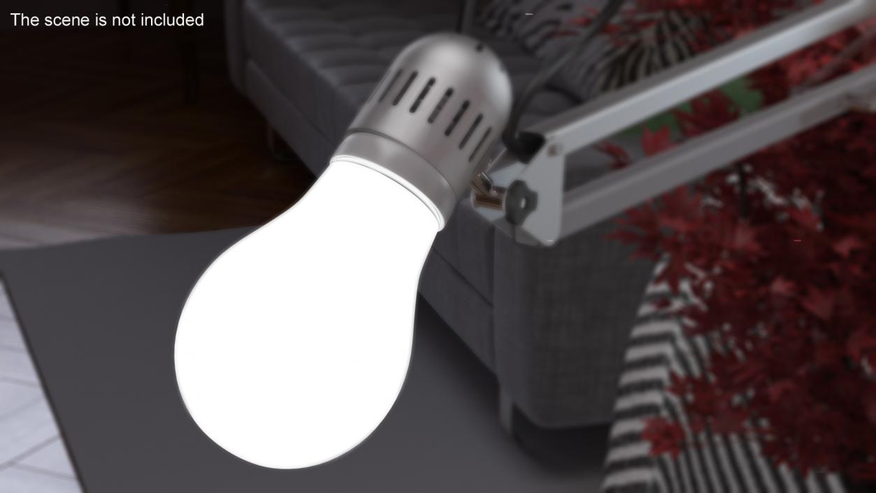 3D model Energy Saving LED Light Bulb Illuminated