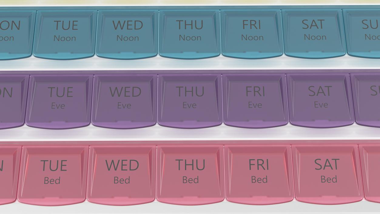 3D model Weekly Pill Organizer 4 Times a Day