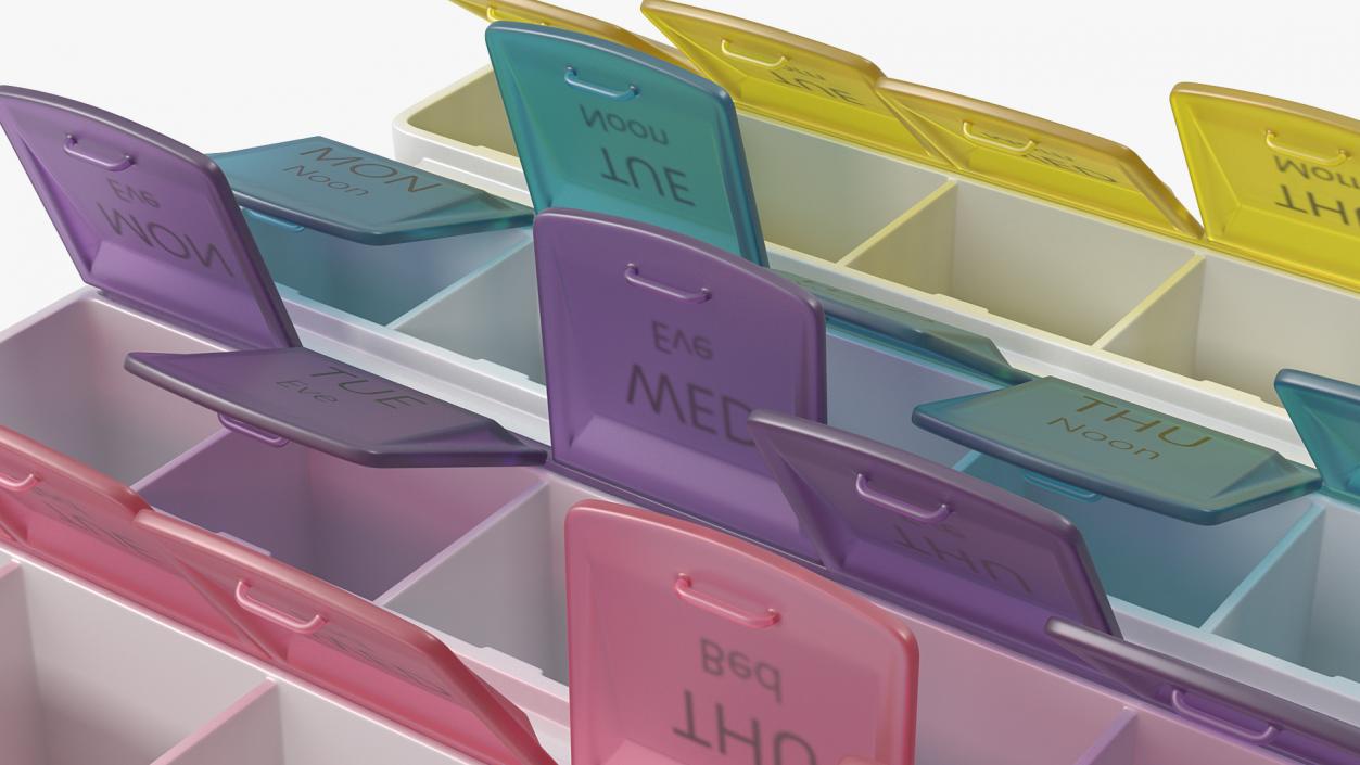 3D model Weekly Pill Organizer 4 Times a Day