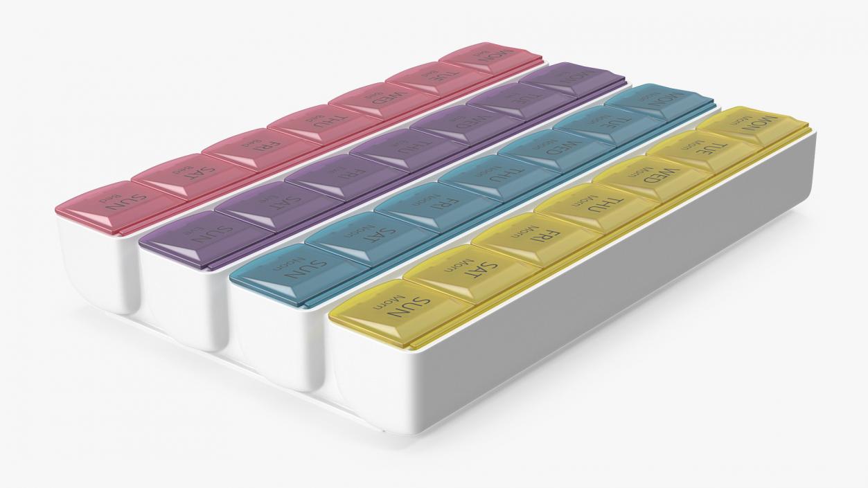 3D model Weekly Pill Organizer 4 Times a Day