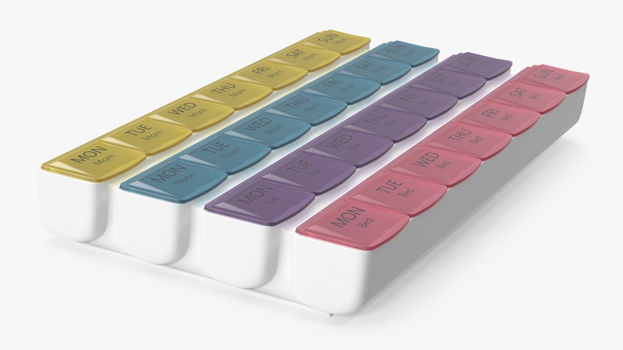 3D model Weekly Pill Organizer 4 Times a Day