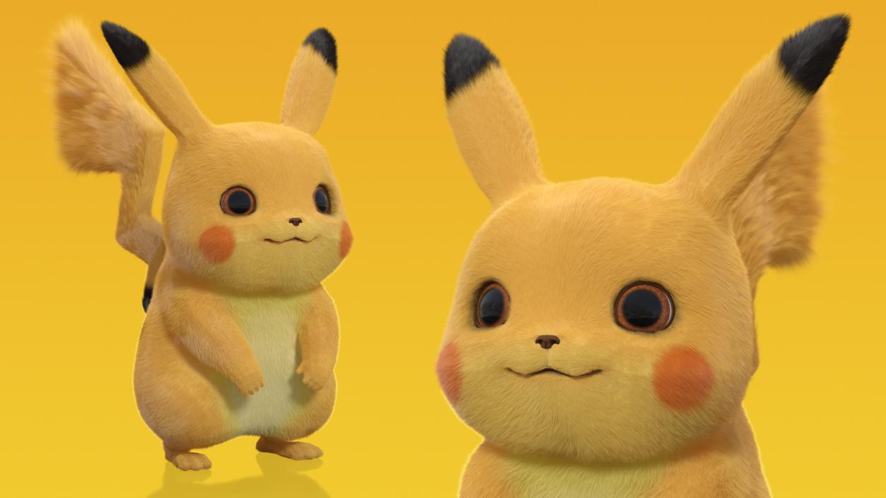 Cartoon Pikachu Character Fur 3D model