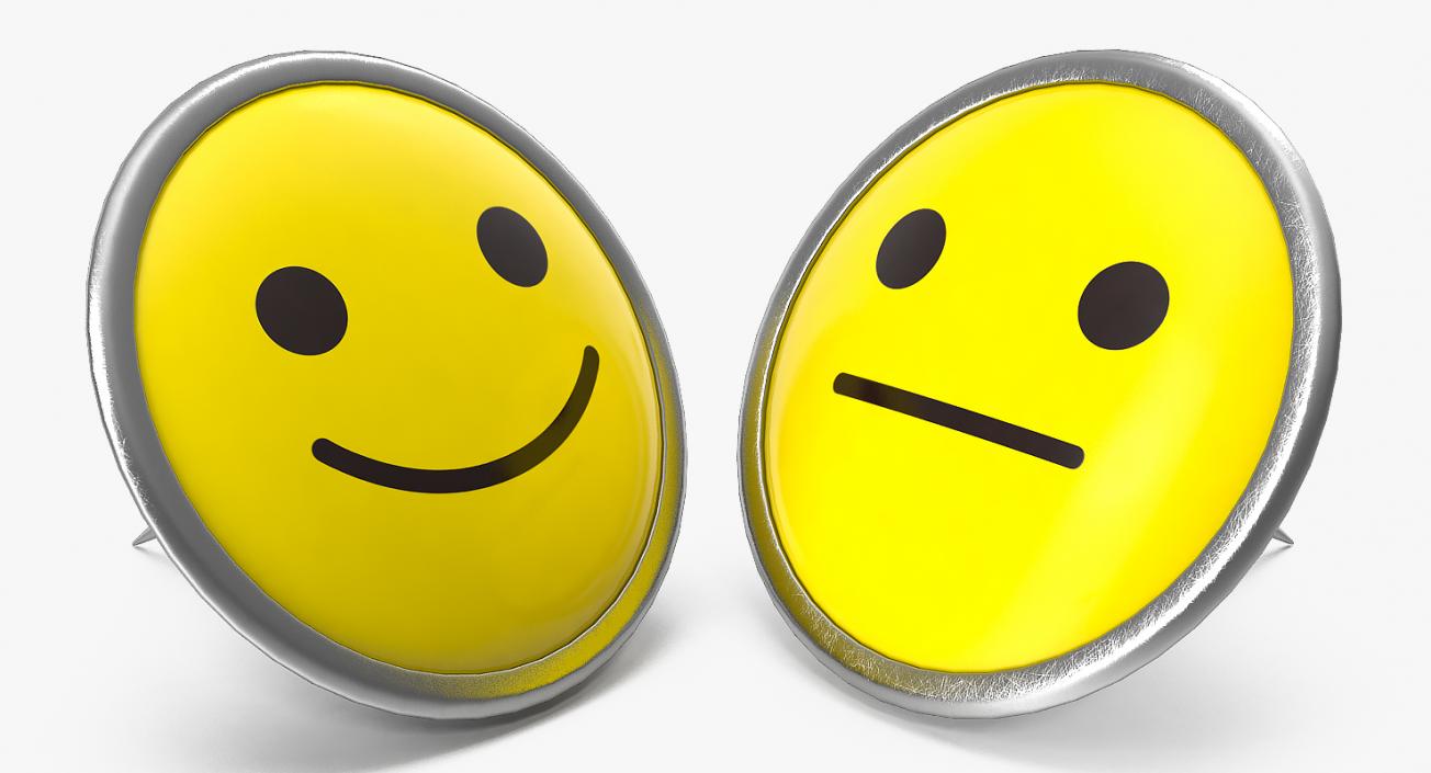 3D model Smiley Face Push Pins Set