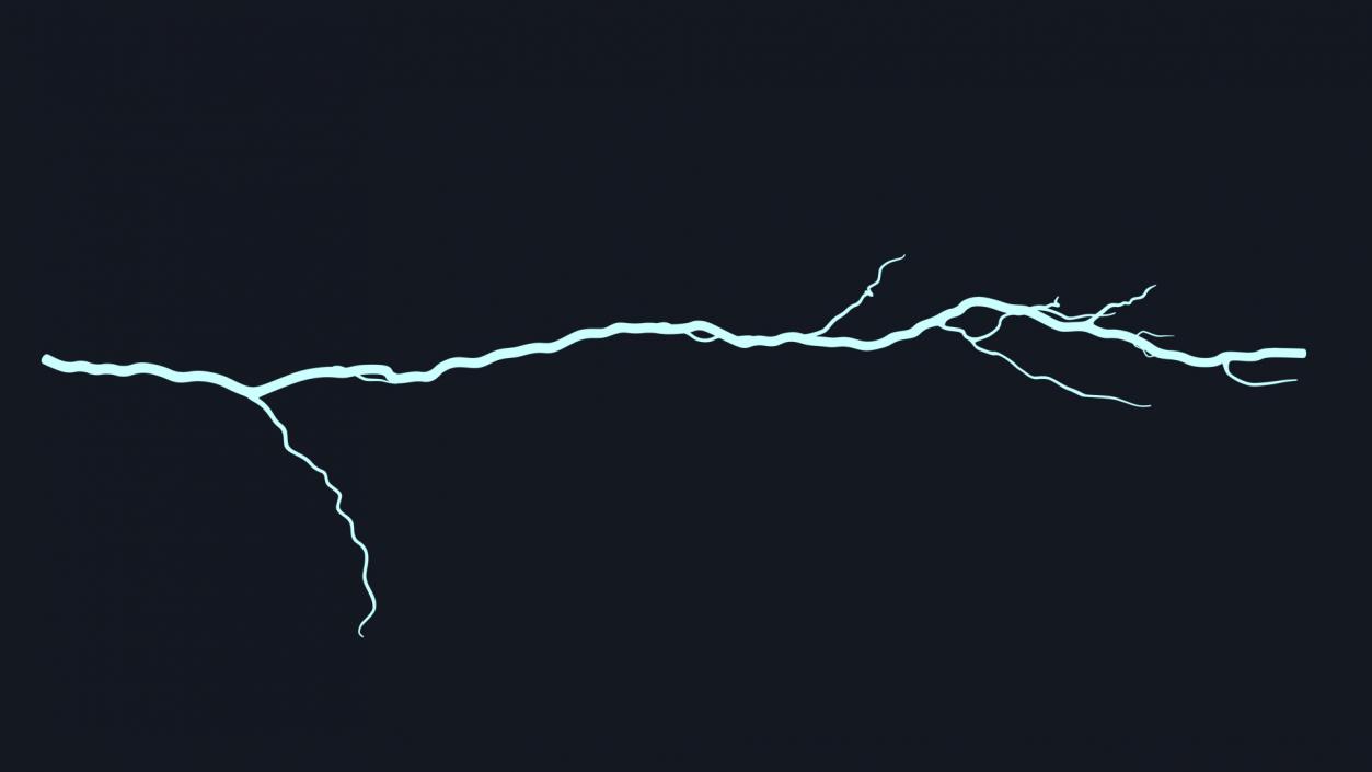 Cartoon Lightning Bolts Collection 3D model