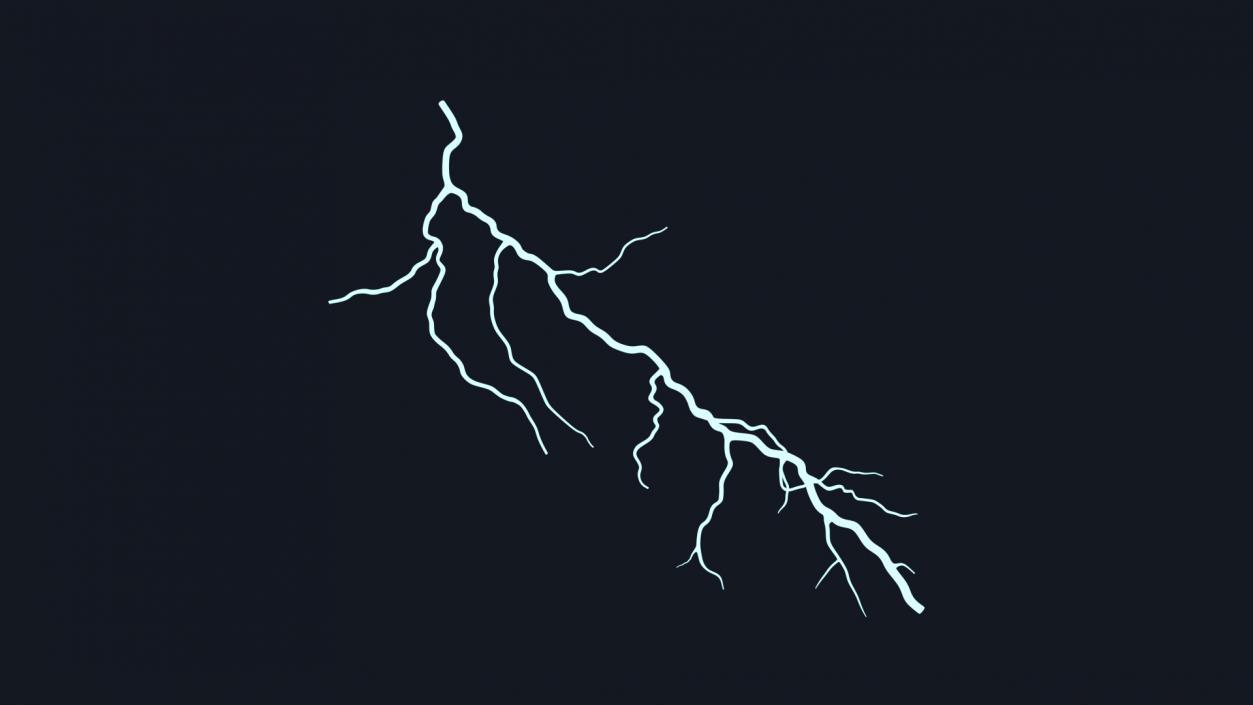 Cartoon Lightning Bolts Collection 3D model