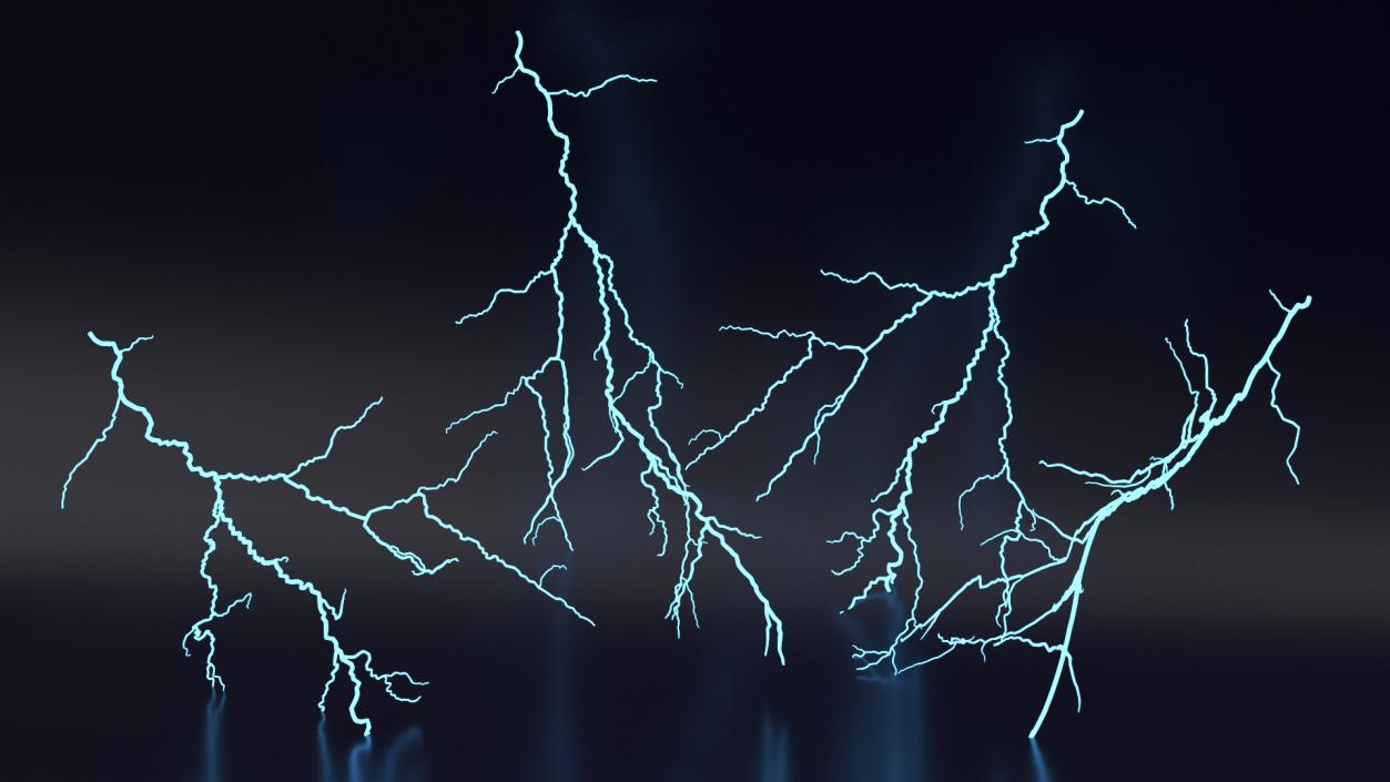 Cartoon Lightning Bolts Collection 3D model