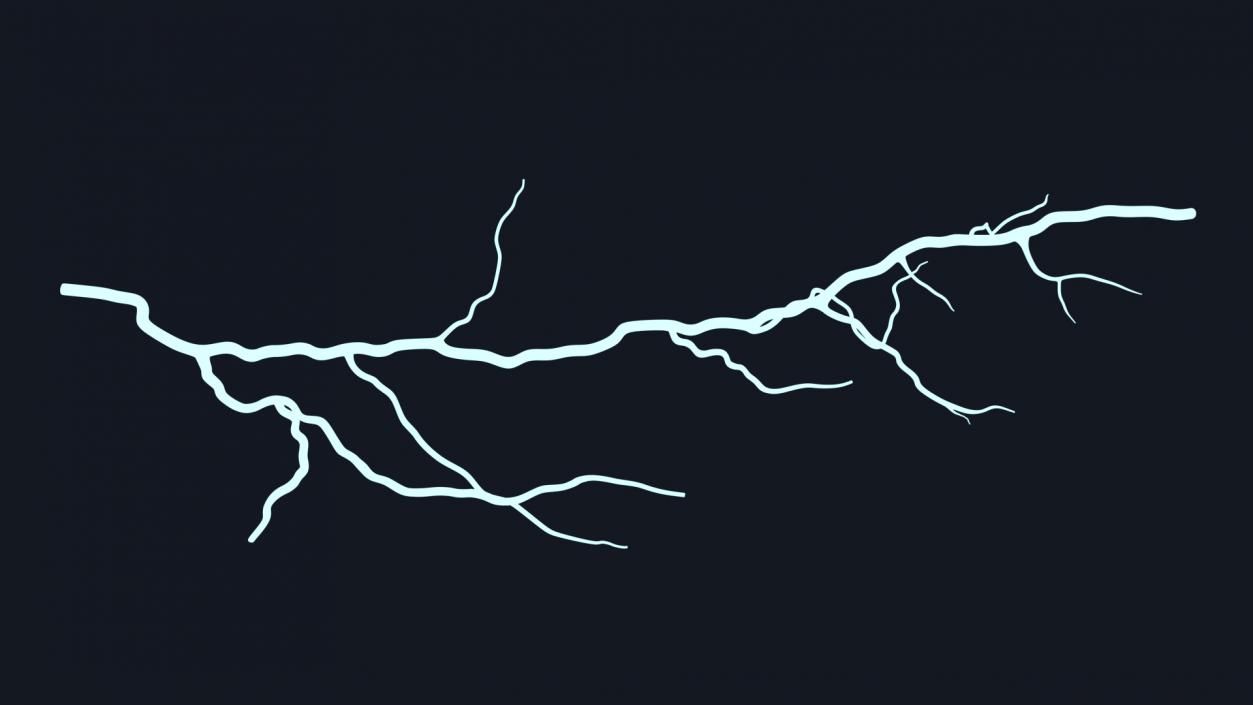 Cartoon Lightning Bolts Collection 3D model