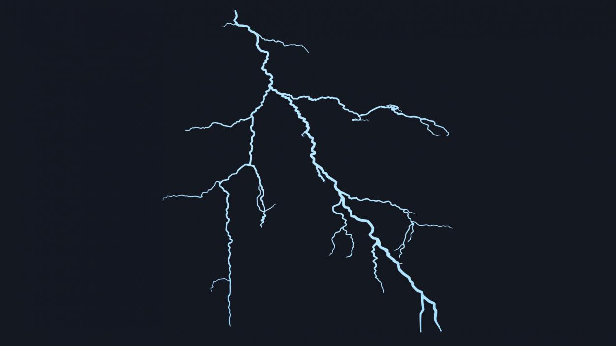 Cartoon Lightning Bolts Collection 3D model