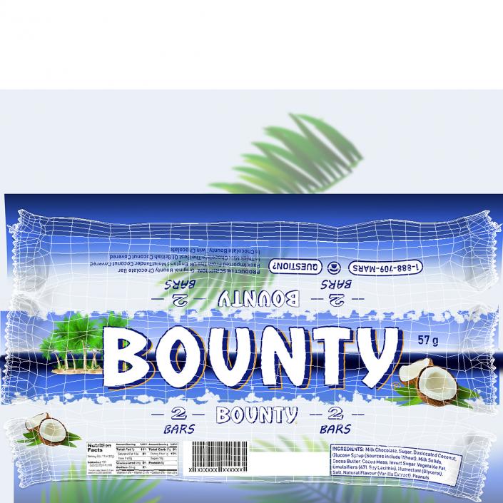 3D model Bounty Chocolate Bar