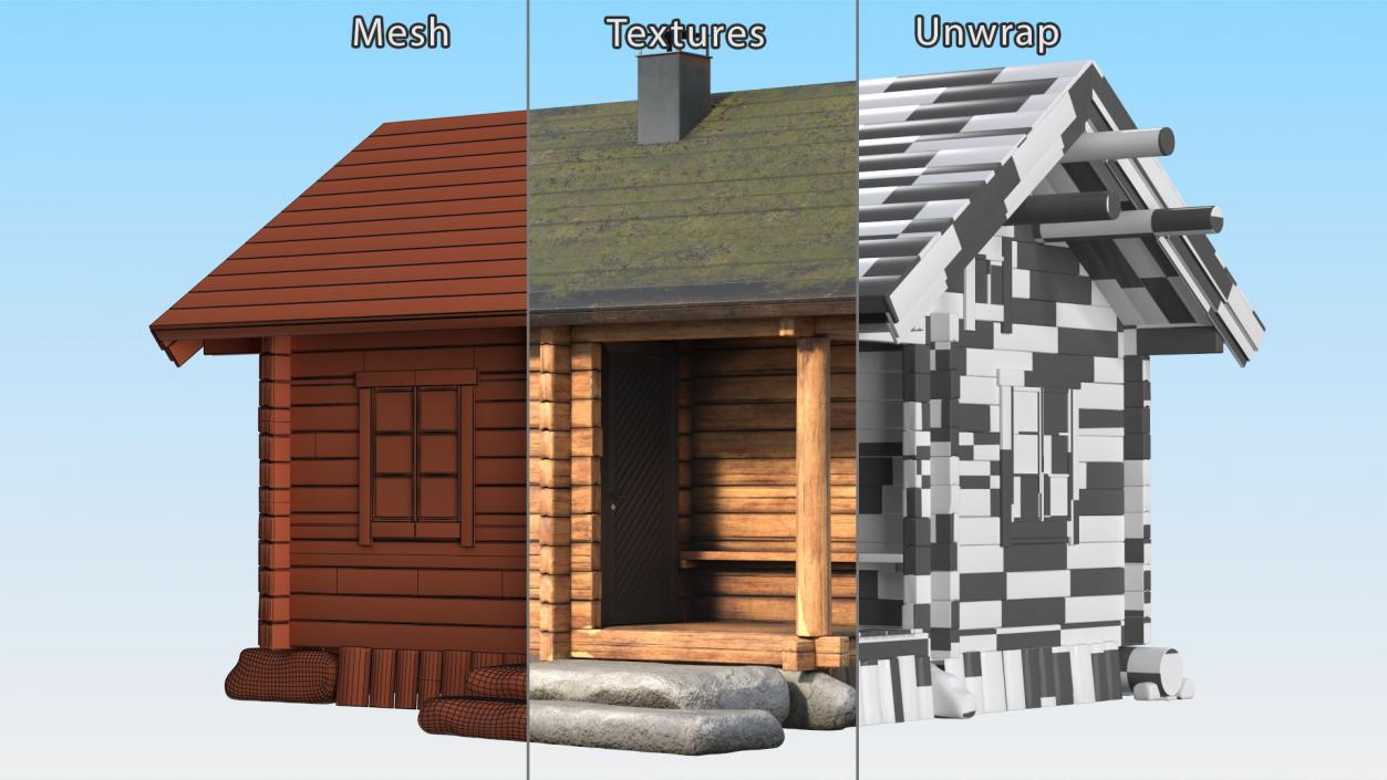 3D model Wooden Hunting House