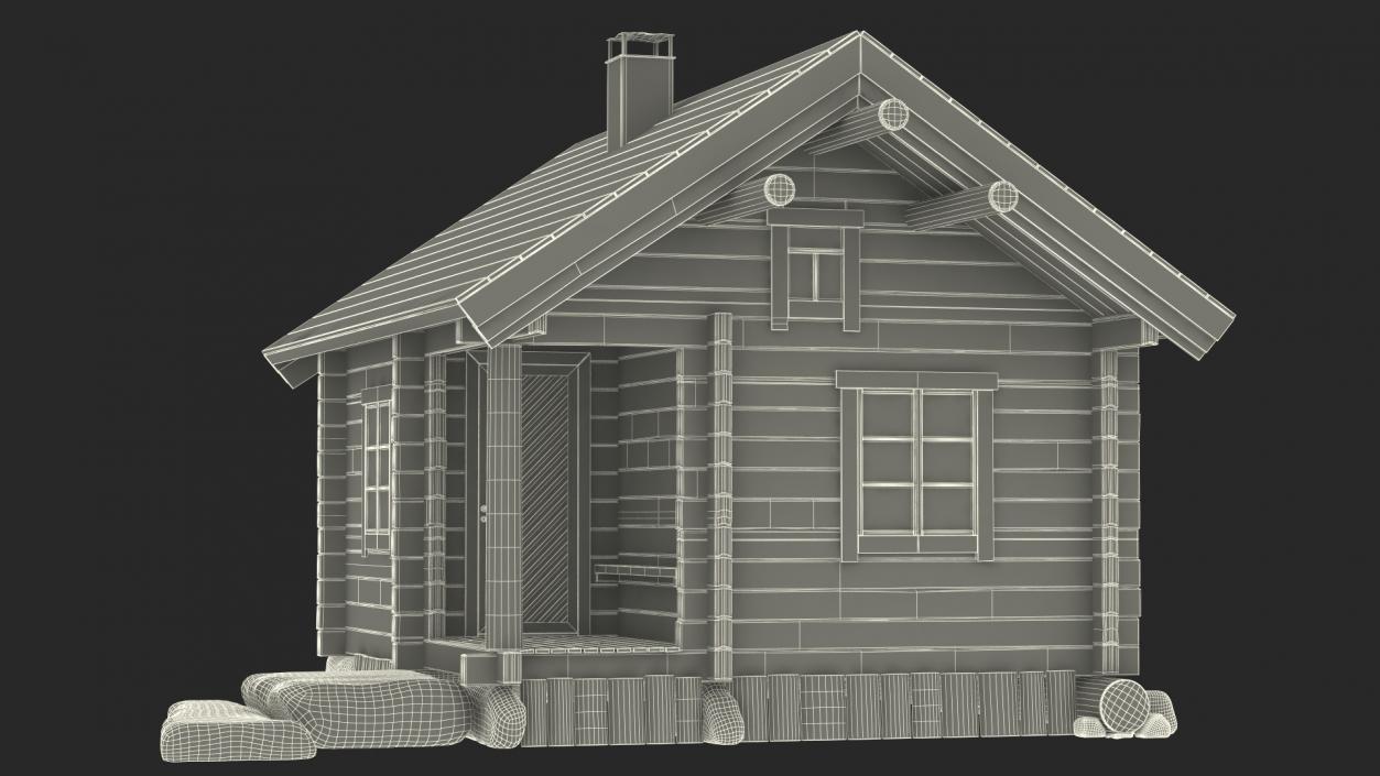 3D model Wooden Hunting House