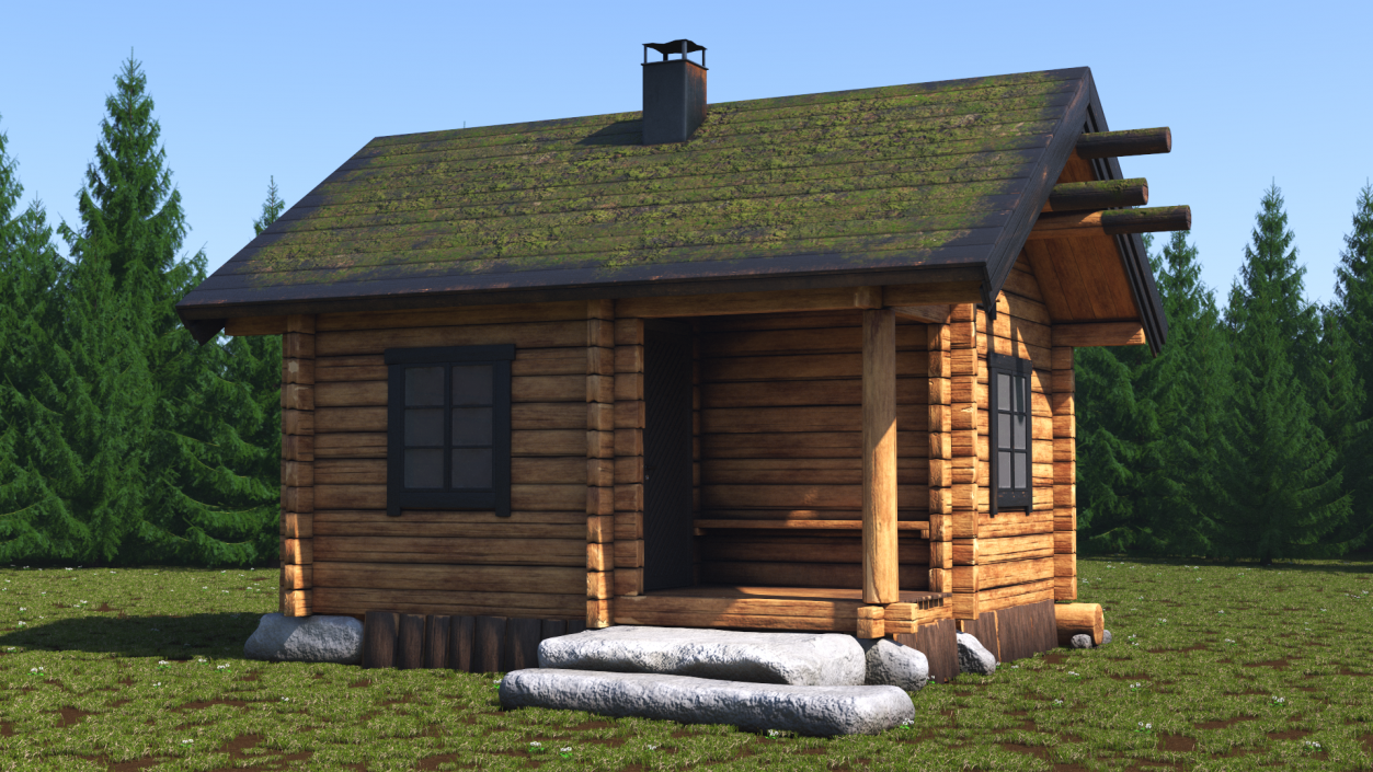 3D model Wooden Hunting House