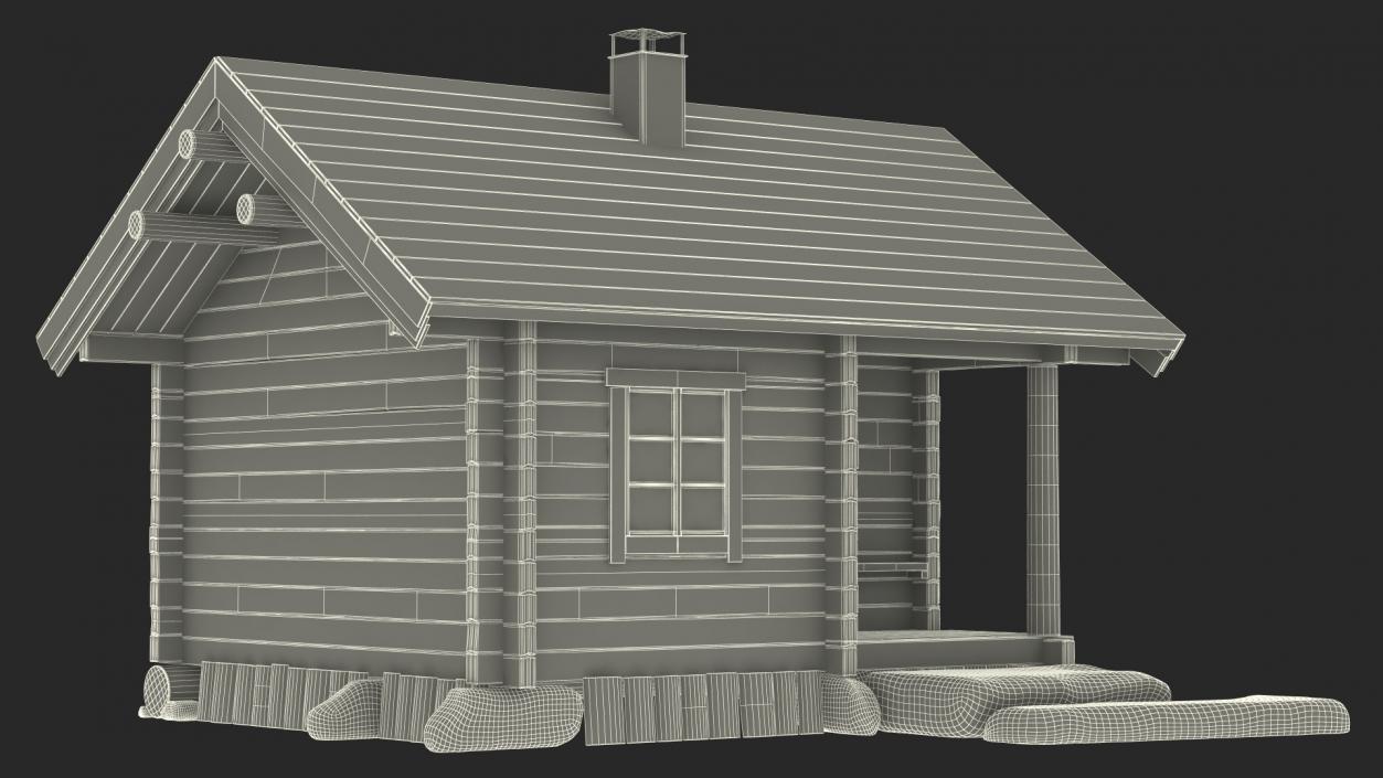 3D model Wooden Hunting House