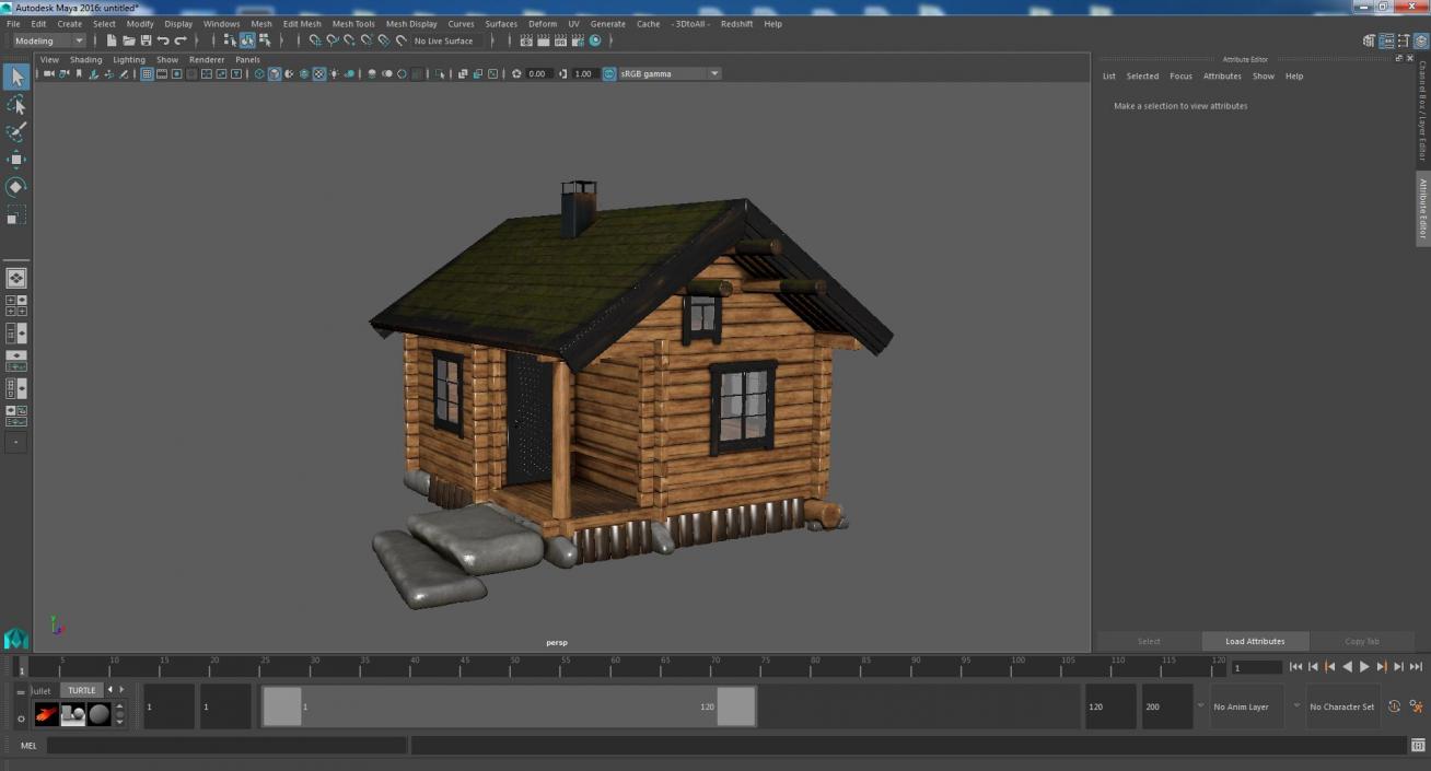 3D model Wooden Hunting House