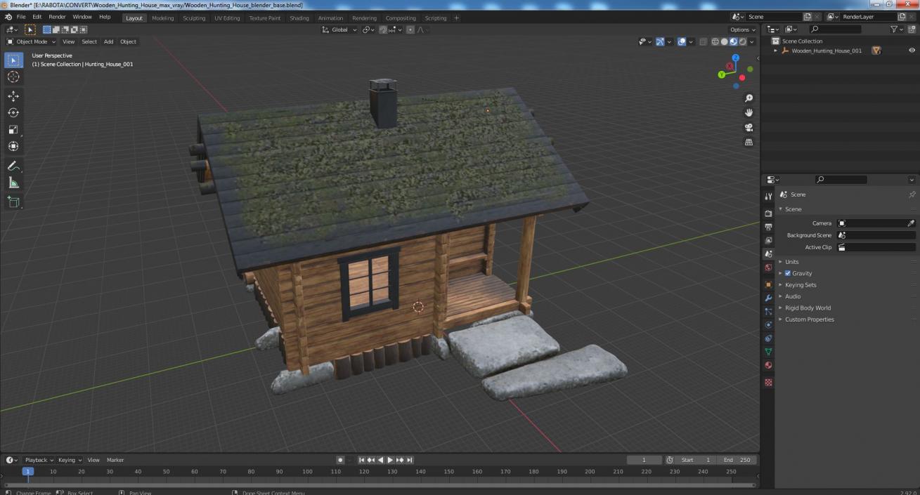 3D model Wooden Hunting House