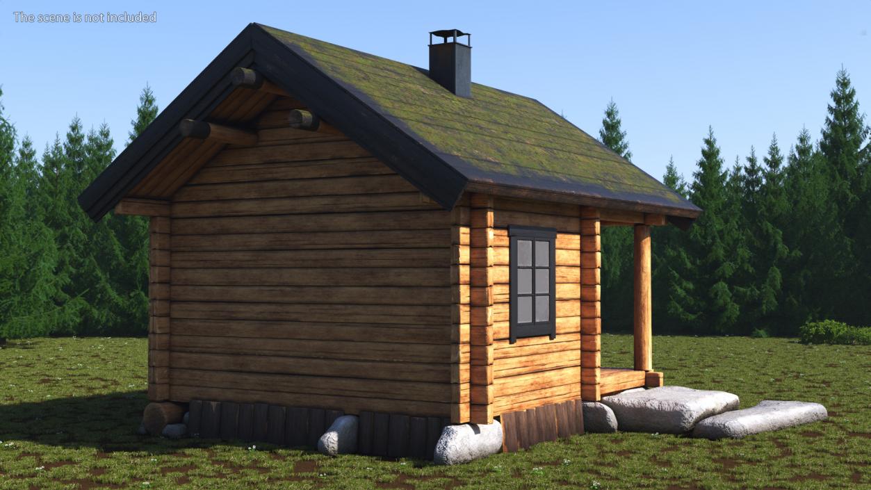 3D model Wooden Hunting House