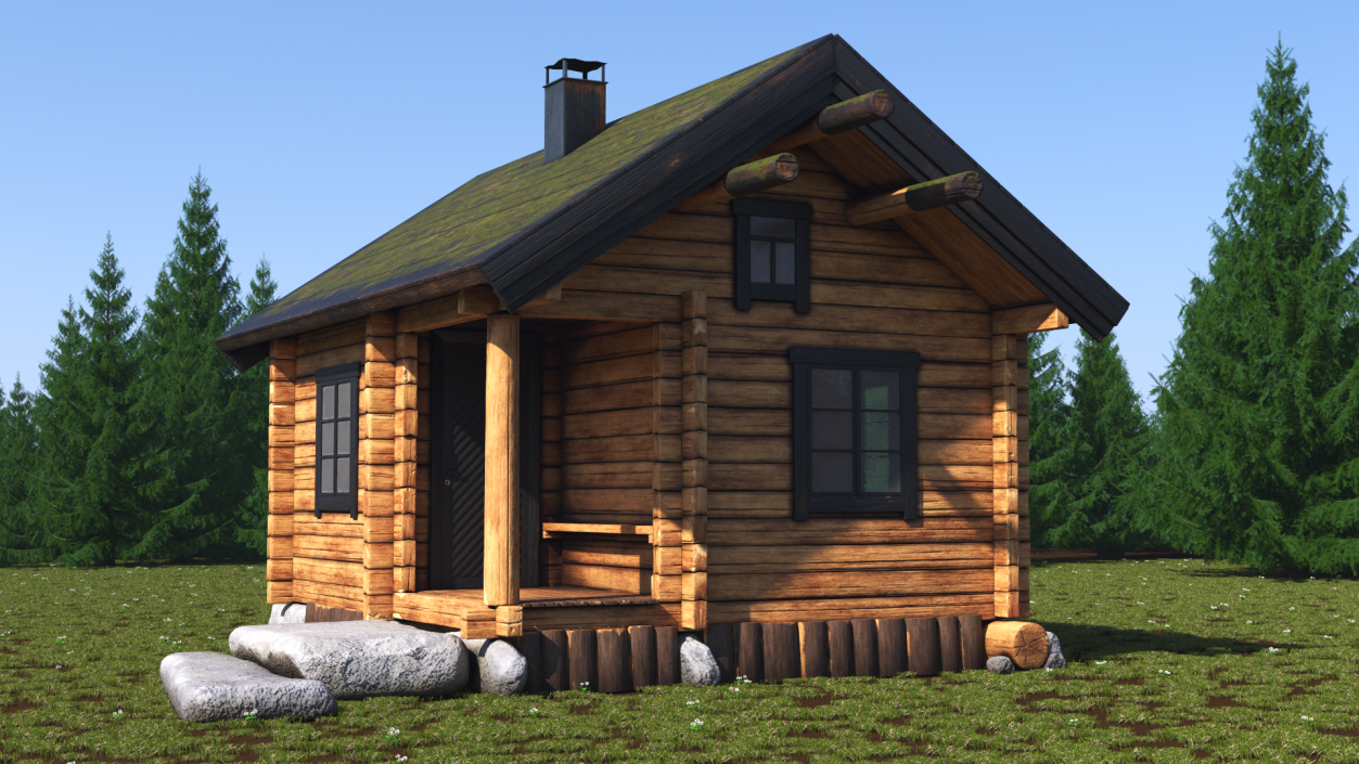 3D model Wooden Hunting House