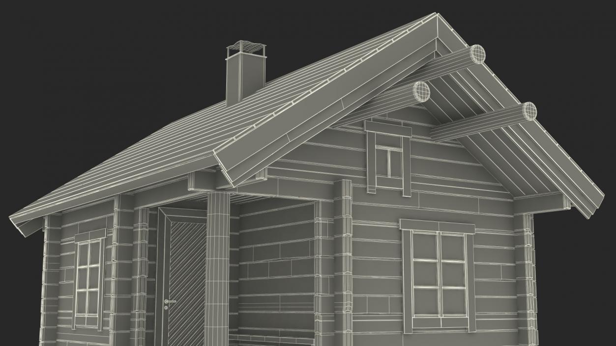 3D model Wooden Hunting House