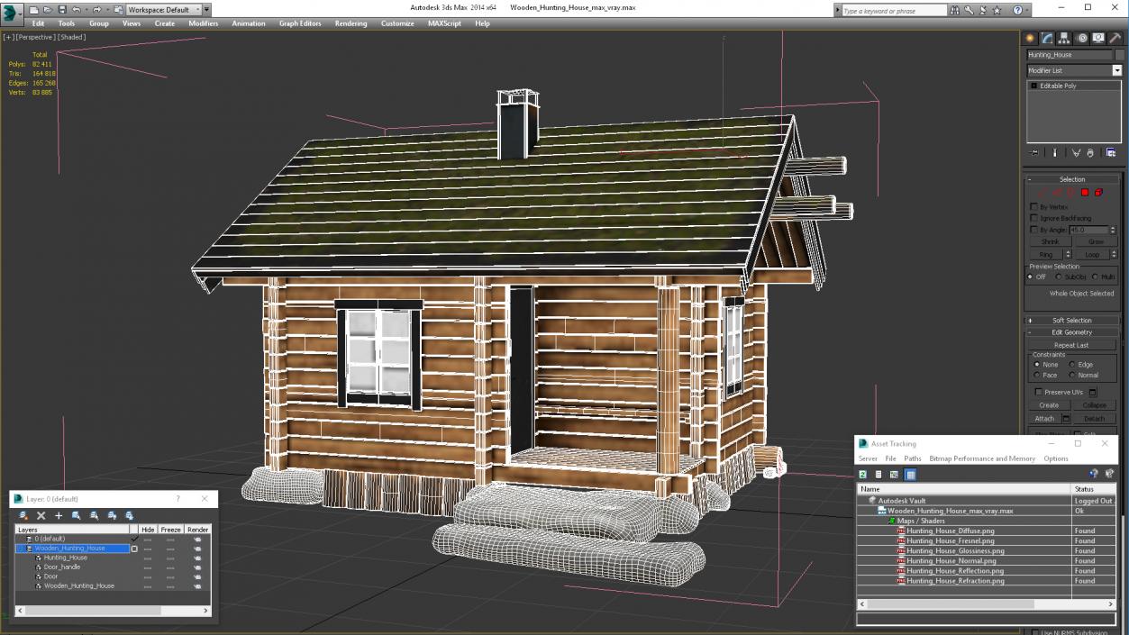 3D model Wooden Hunting House