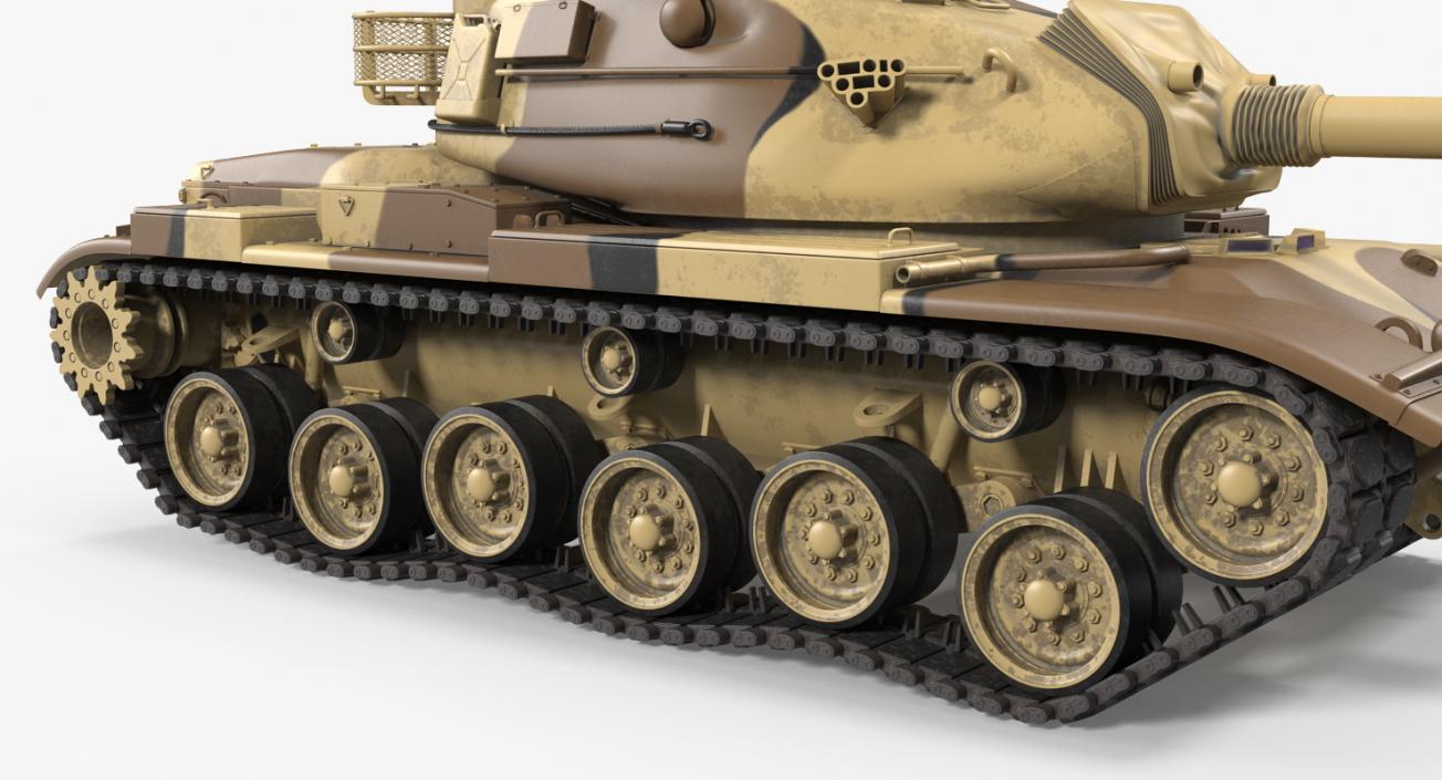 M60A3 Patton Rigged 3D model