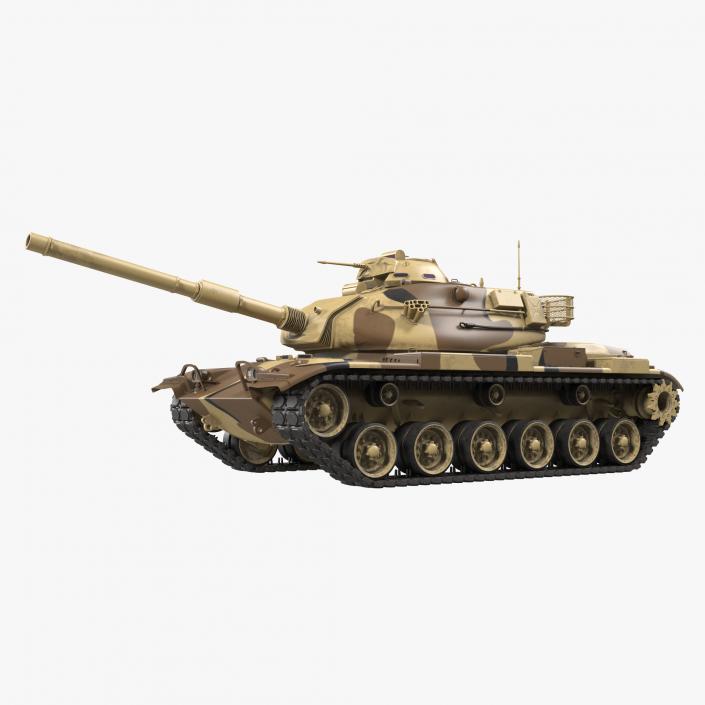 M60A3 Patton Rigged 3D model