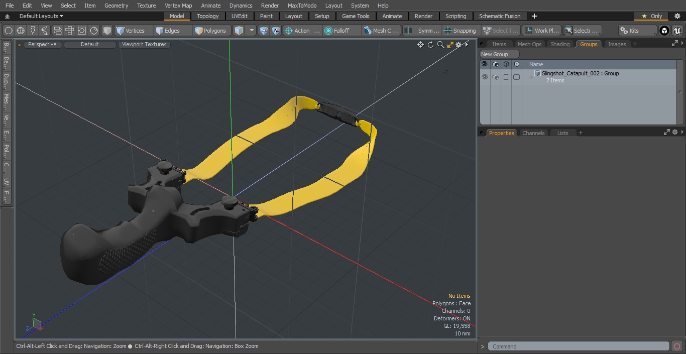 3D Slingshot Catapult model