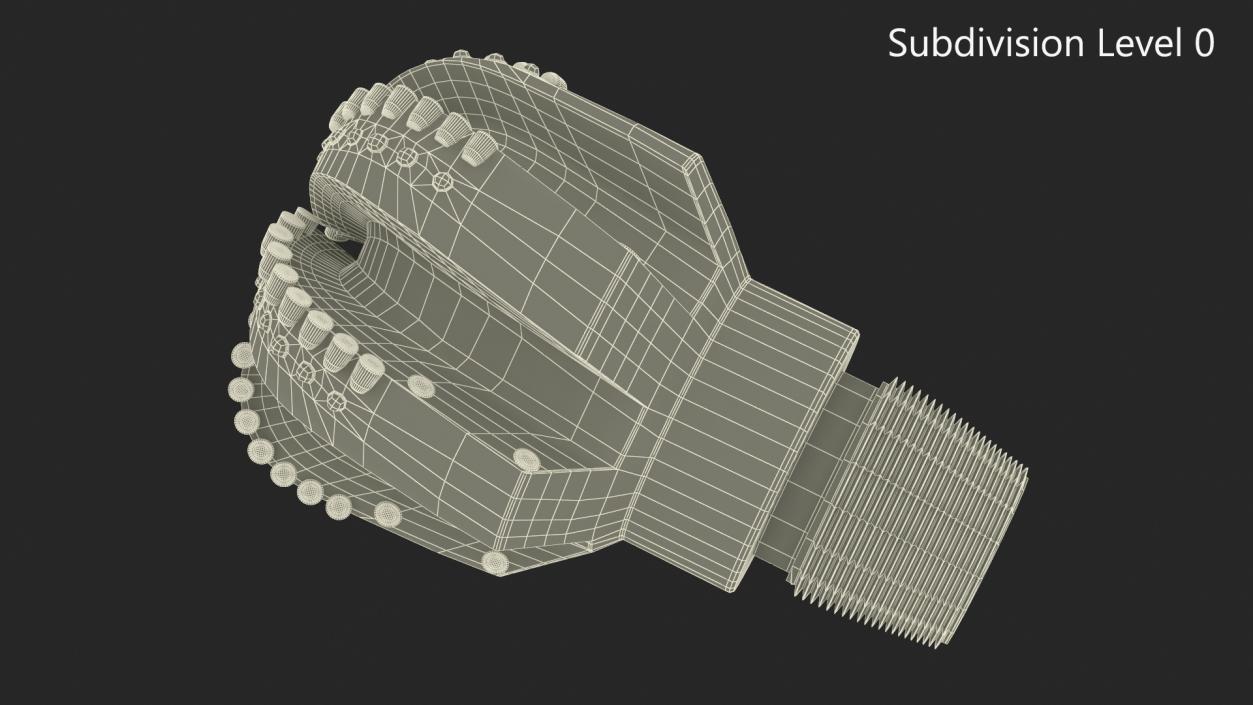 3D model Drilling Rig Bit PDC Blue