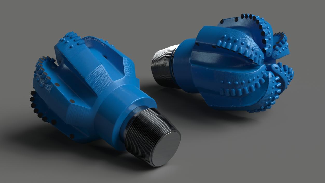 3D model Drilling Rig Bit PDC Blue