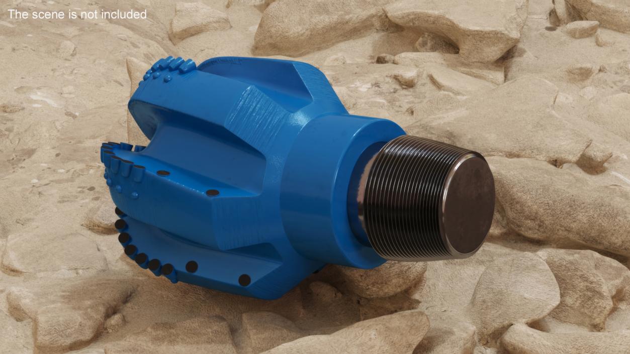 3D model Drilling Rig Bit PDC Blue