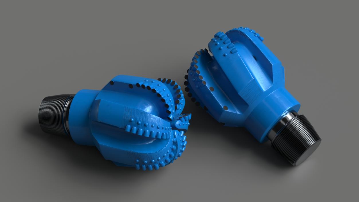 3D model Drilling Rig Bit PDC Blue