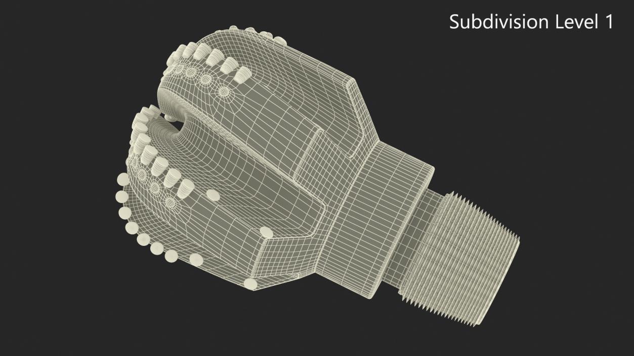 3D model Drilling Rig Bit PDC Blue