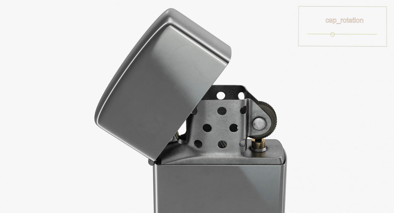 3D model Metal Lighter Rigged