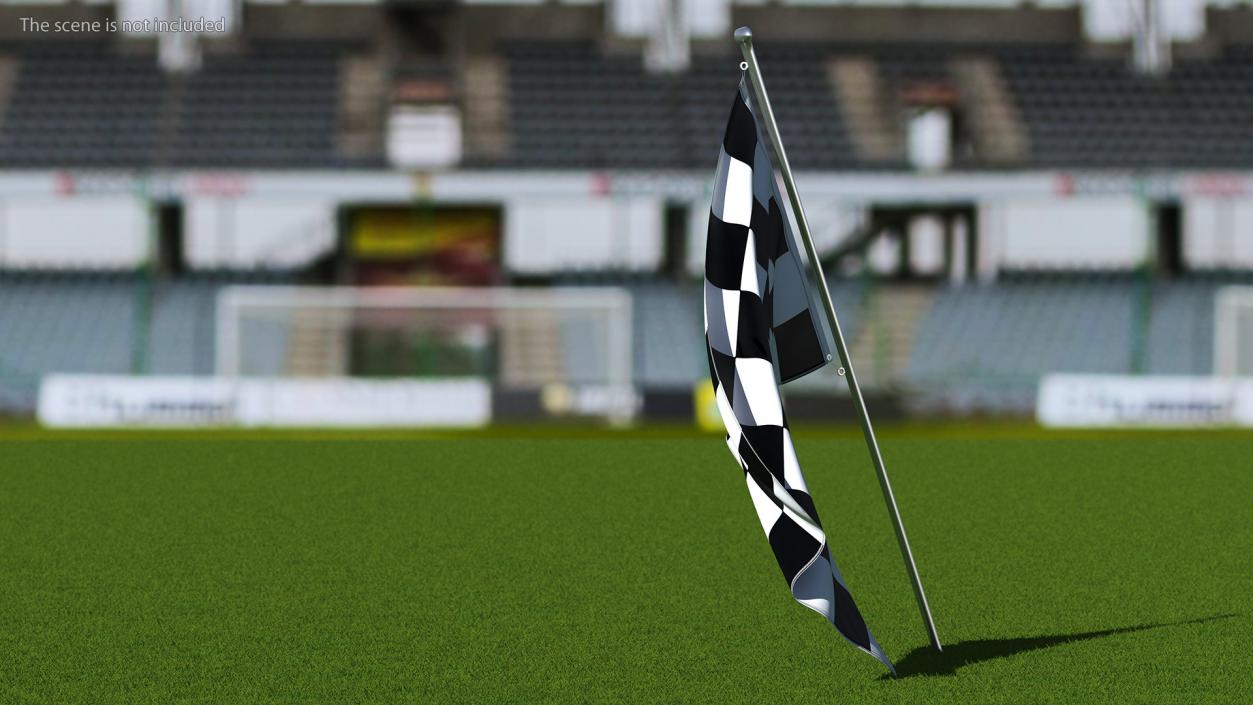 3D Waving Racing Flag model