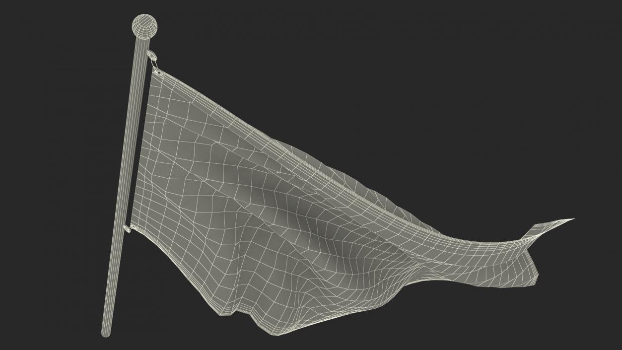 3D Waving Racing Flag model