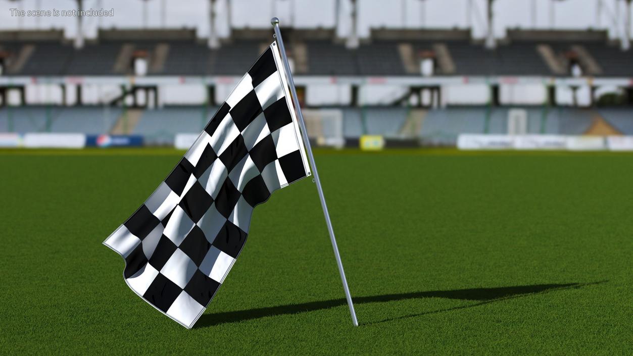 3D Waving Racing Flag model